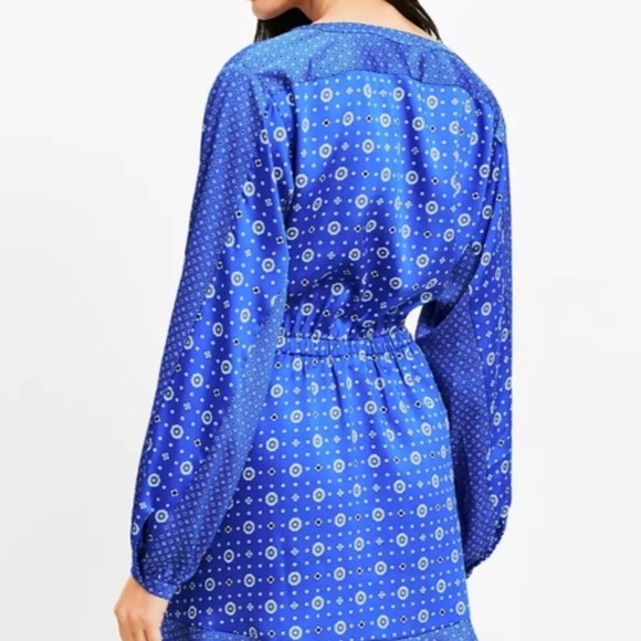 LOFT Mixed Geo Midi Dress NWT - Picture 2 of 11